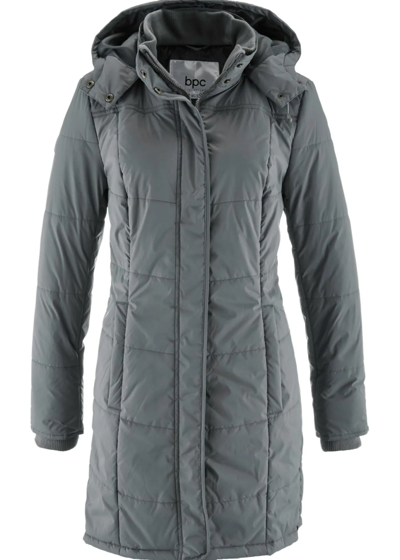 New Chaqueta larga guateada con cuello y capucha Mujer Chaquetas Y Abrigos