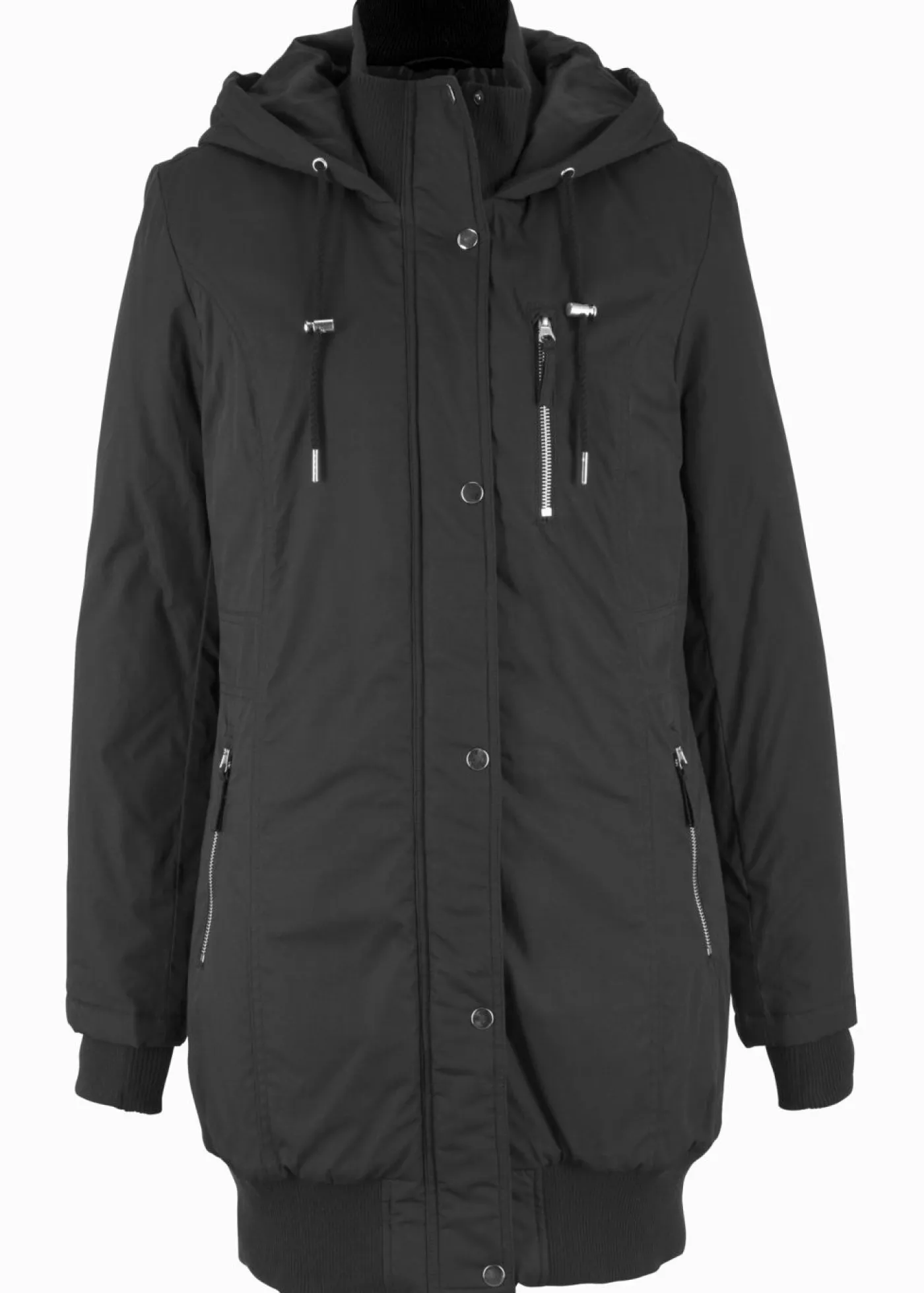 Outlet Chaqueta larga guateada con capucha Mujer Chaquetas Y Abrigos