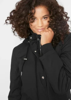 Outlet Chaqueta larga guateada con capucha Mujer Chaquetas Y Abrigos