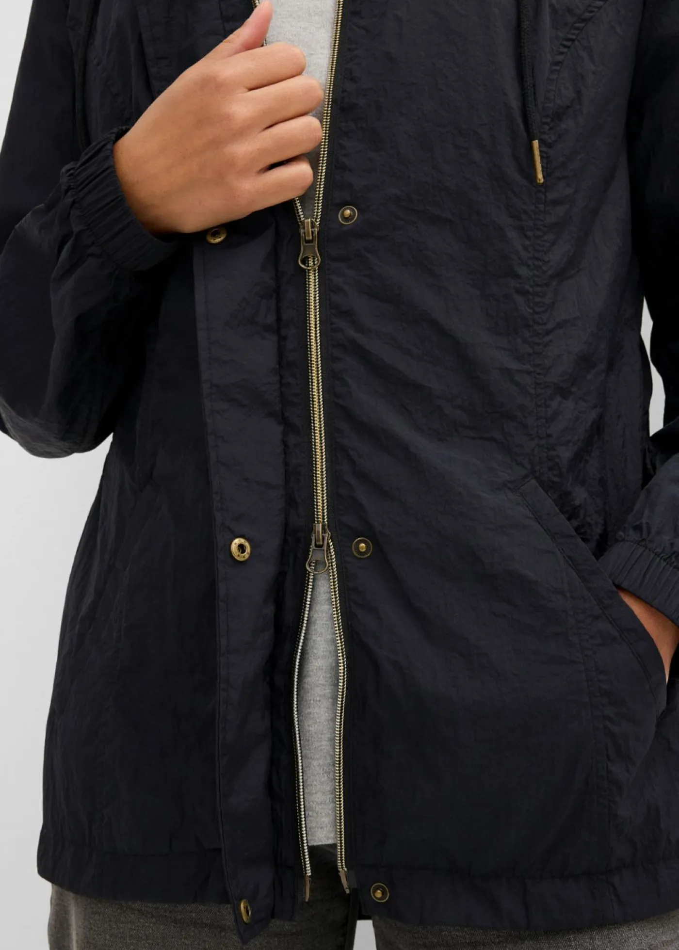 Clearance Chaqueta ligera de entretiempo con capucha Mujer Chaquetas Y Abrigos