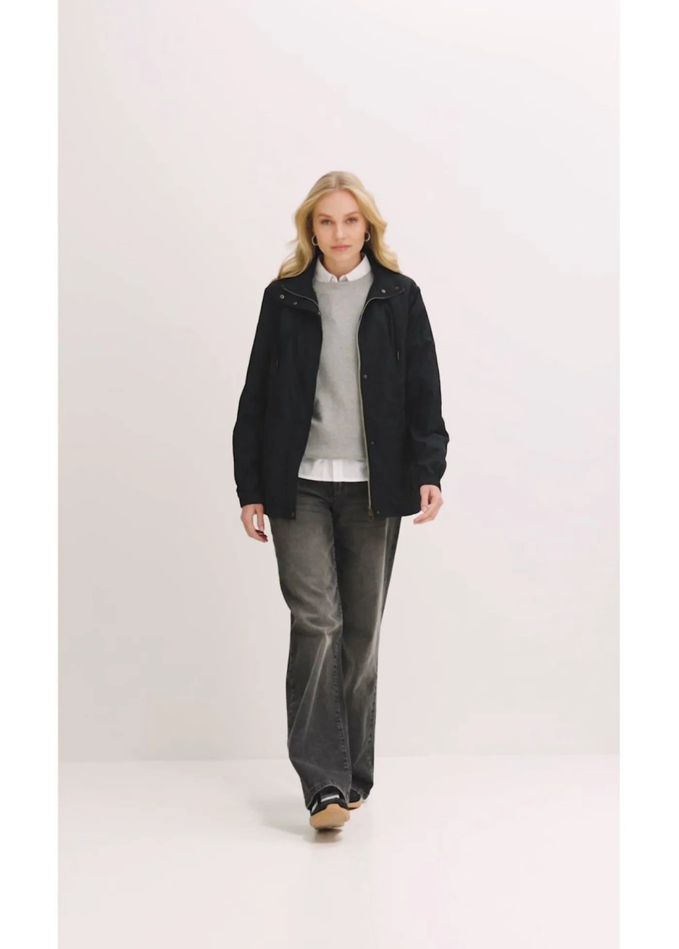 Clearance Chaqueta ligera de entretiempo con capucha Mujer Chaquetas Y Abrigos