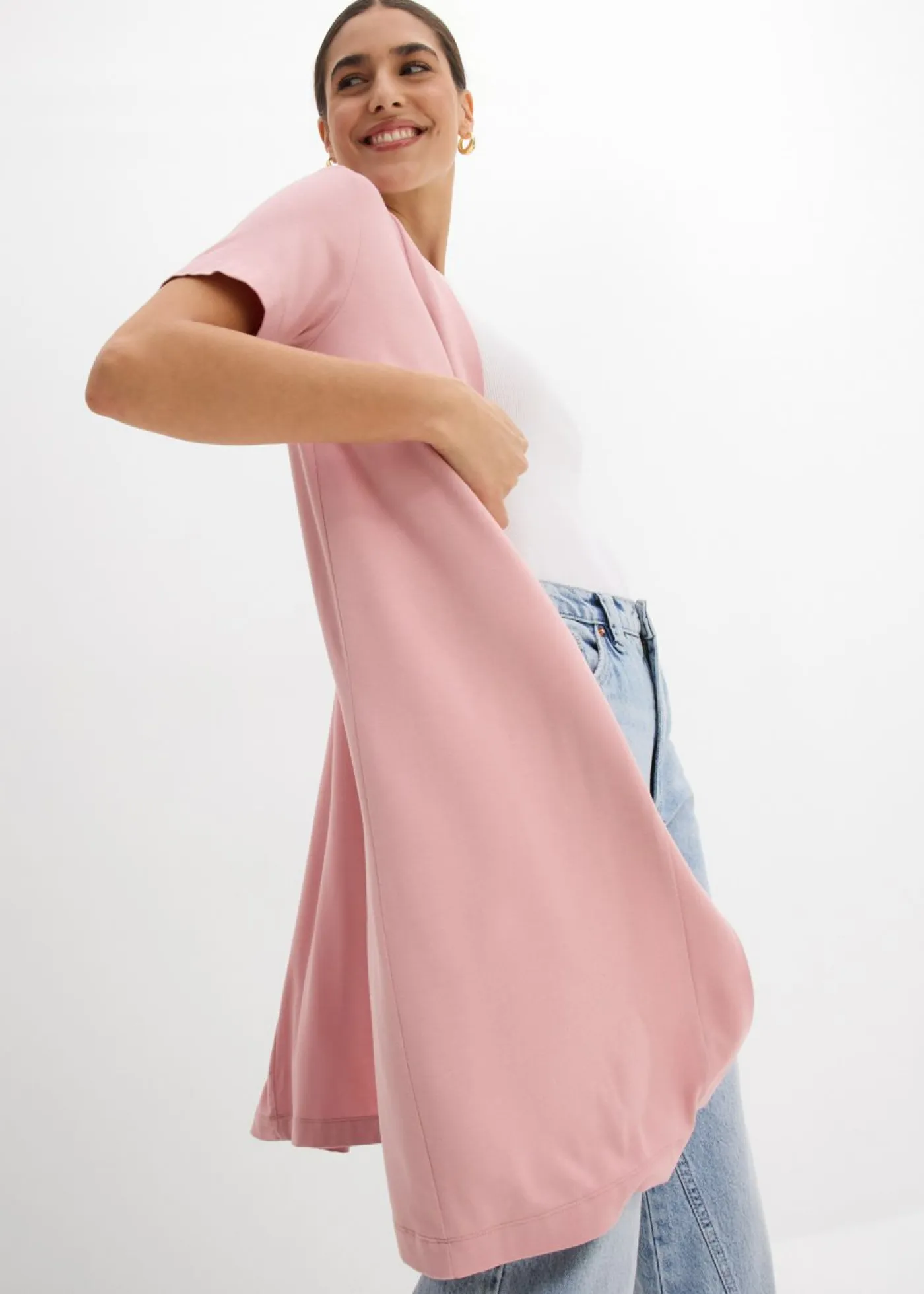 Outlet Chaqueta ligera de viscosa suave Mujer Básicos|Camisetas