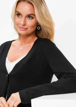 Online Chaqueta lisa de punto fino Mujer Jerséis|Ropa De Punto