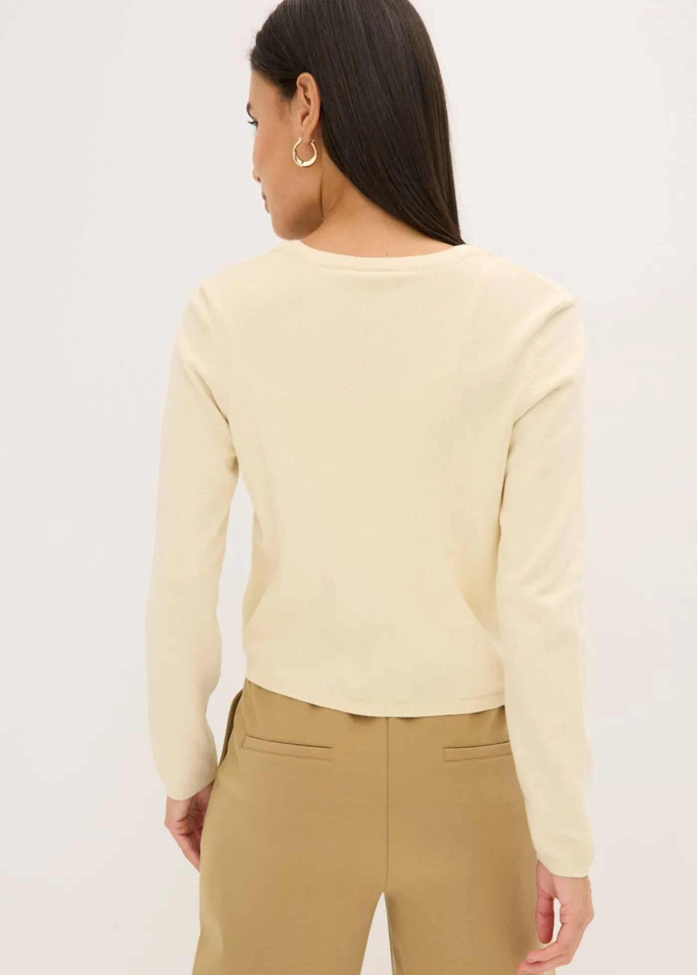 Clearance Chaqueta lisa de punto fino Mujer Jerséis|Ropa De Punto