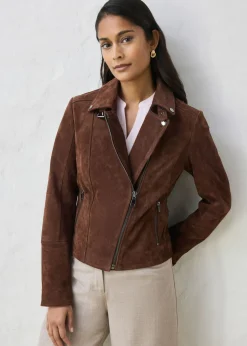 Clearance Chaqueta motera de ante Mujer Premium|Chaquetas Y Abrigos