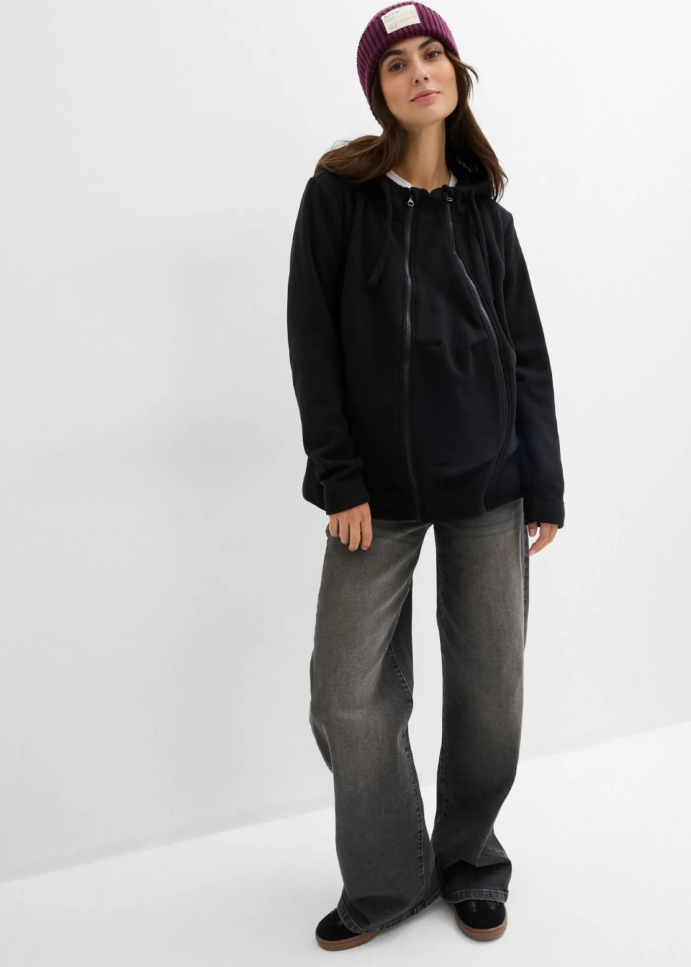 Chaqueta polar 4 en 1 con inserto para bebé y función de porteo en la parte delantera y trasera Mujer Premamá