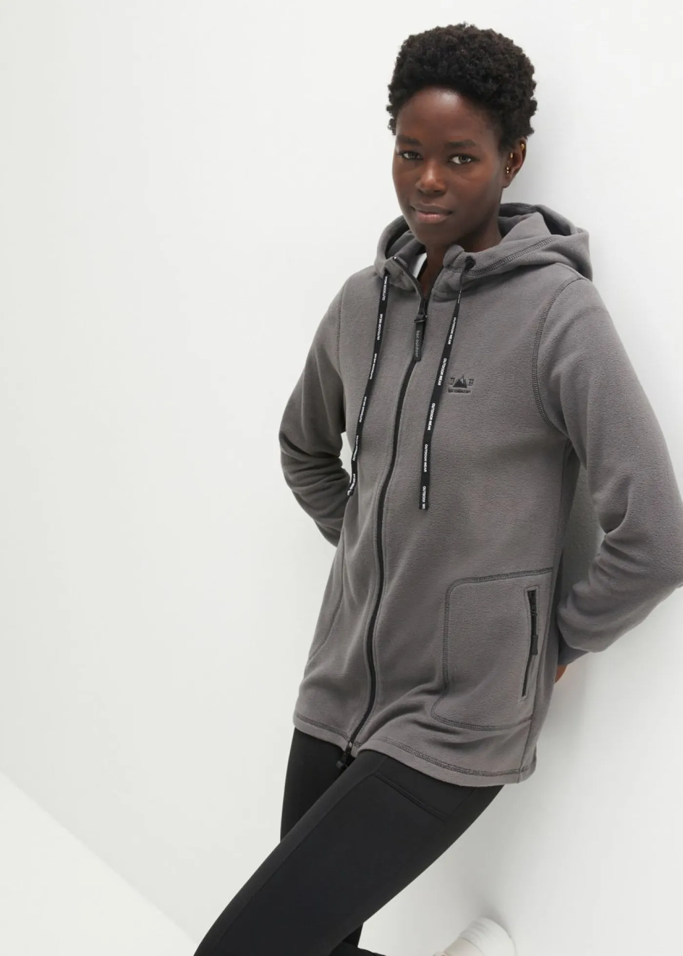 Online Chaqueta polar con bolsillos con cremallera Mujer Ropa Cómoda|Chaquetas Y Abrigos