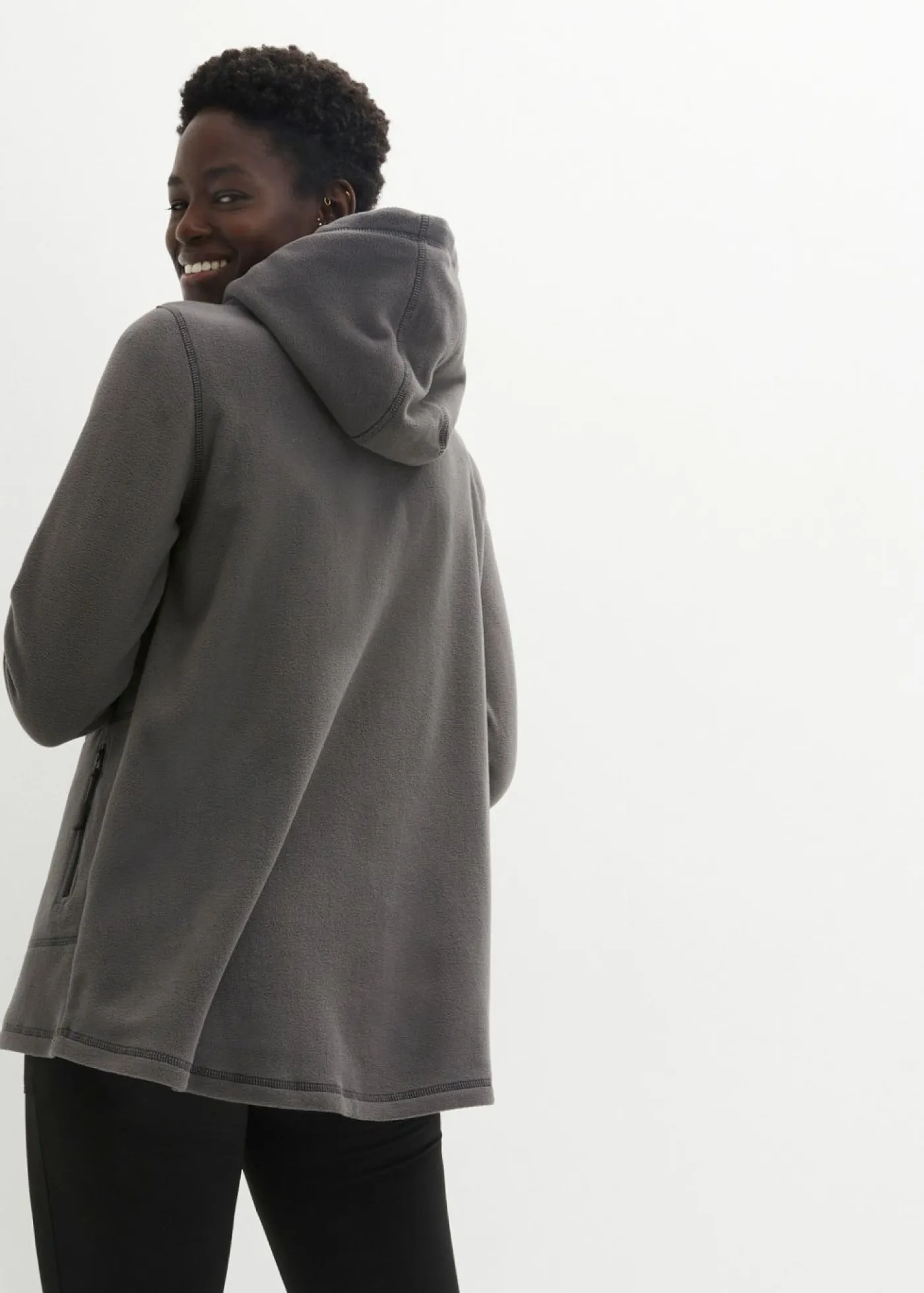 Online Chaqueta polar con bolsillos con cremallera Mujer Ropa Cómoda|Chaquetas Y Abrigos