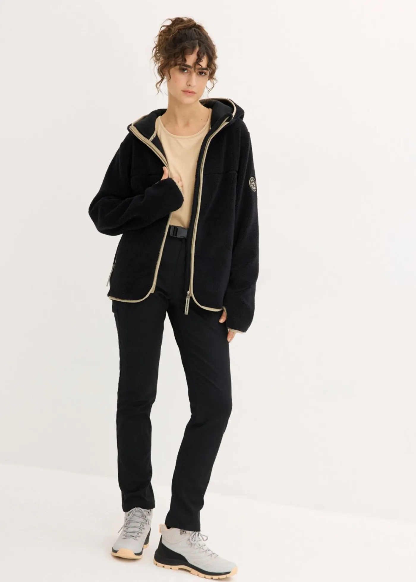 Chaqueta polar con capucha Mujer Ropa Cómoda|Chaquetas Y Abrigos