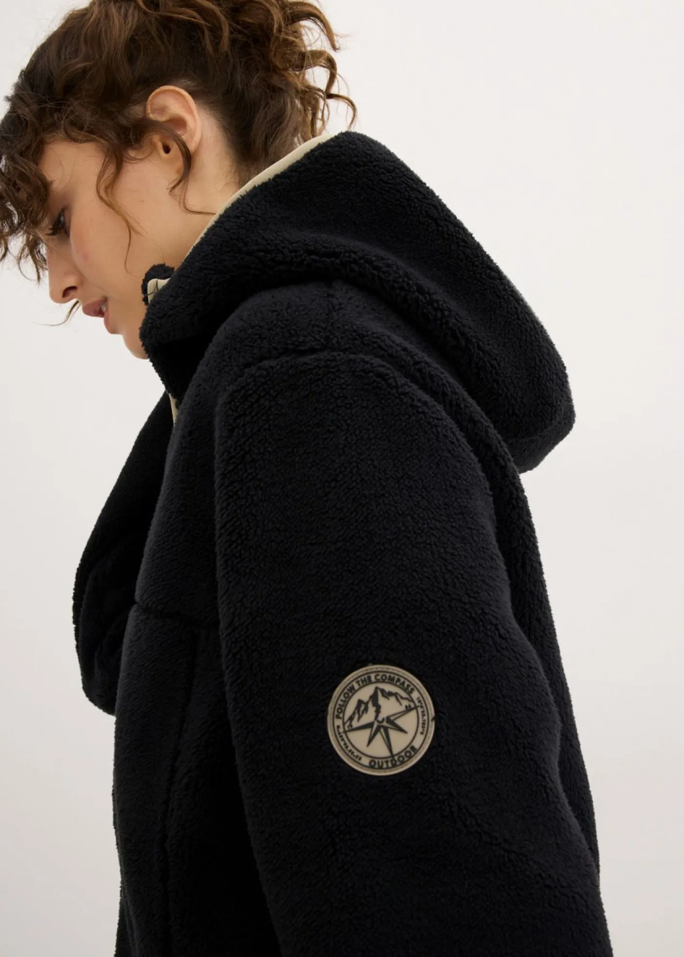 Chaqueta polar con capucha Mujer Ropa Cómoda|Chaquetas Y Abrigos
