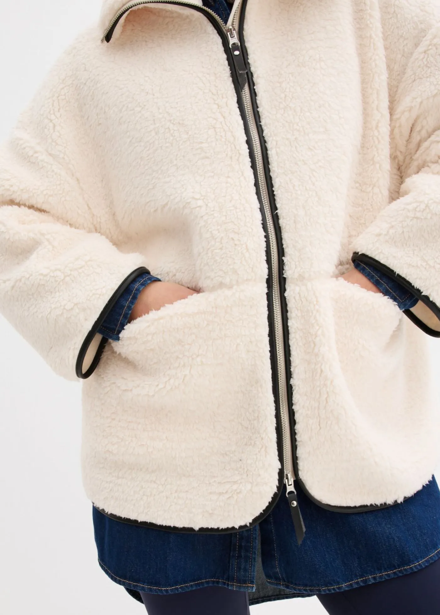 Sale Chaqueta polar con corte holgado Mujer Chaquetas Y Abrigos