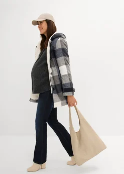 Outlet Chaqueta premamá de lana con forro de peluche/chaqueta de porteo Mujer Premamá