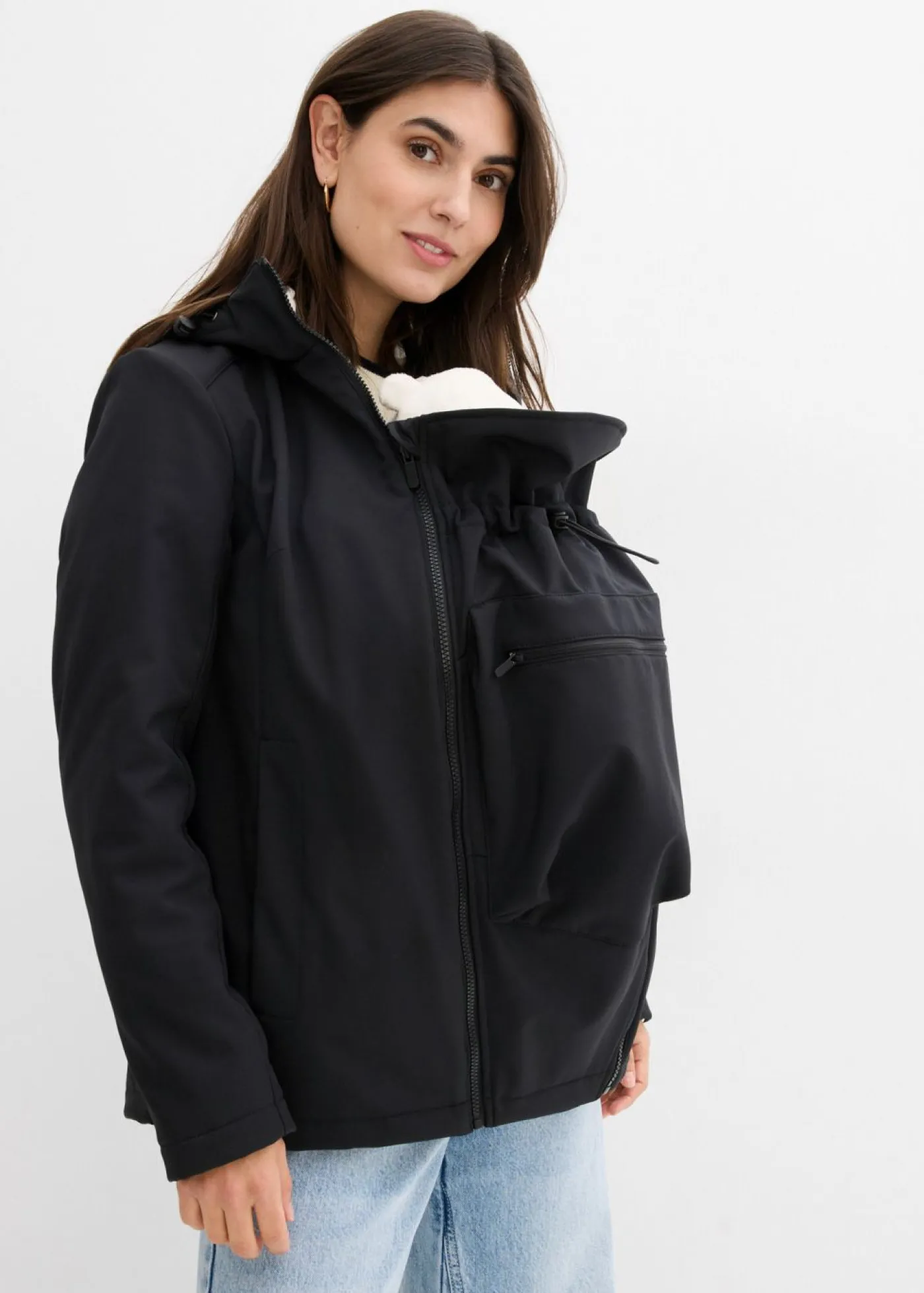 Chaqueta premamá de porteo 6 en 1 con forro polar extraíble Mujer Premamá