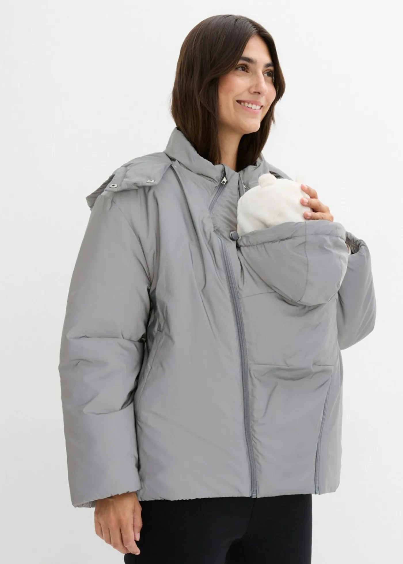 Clearance Chaqueta premamá reflectante 3 en 1 con inserto para porteo y para el embarazo Mujer Premamá