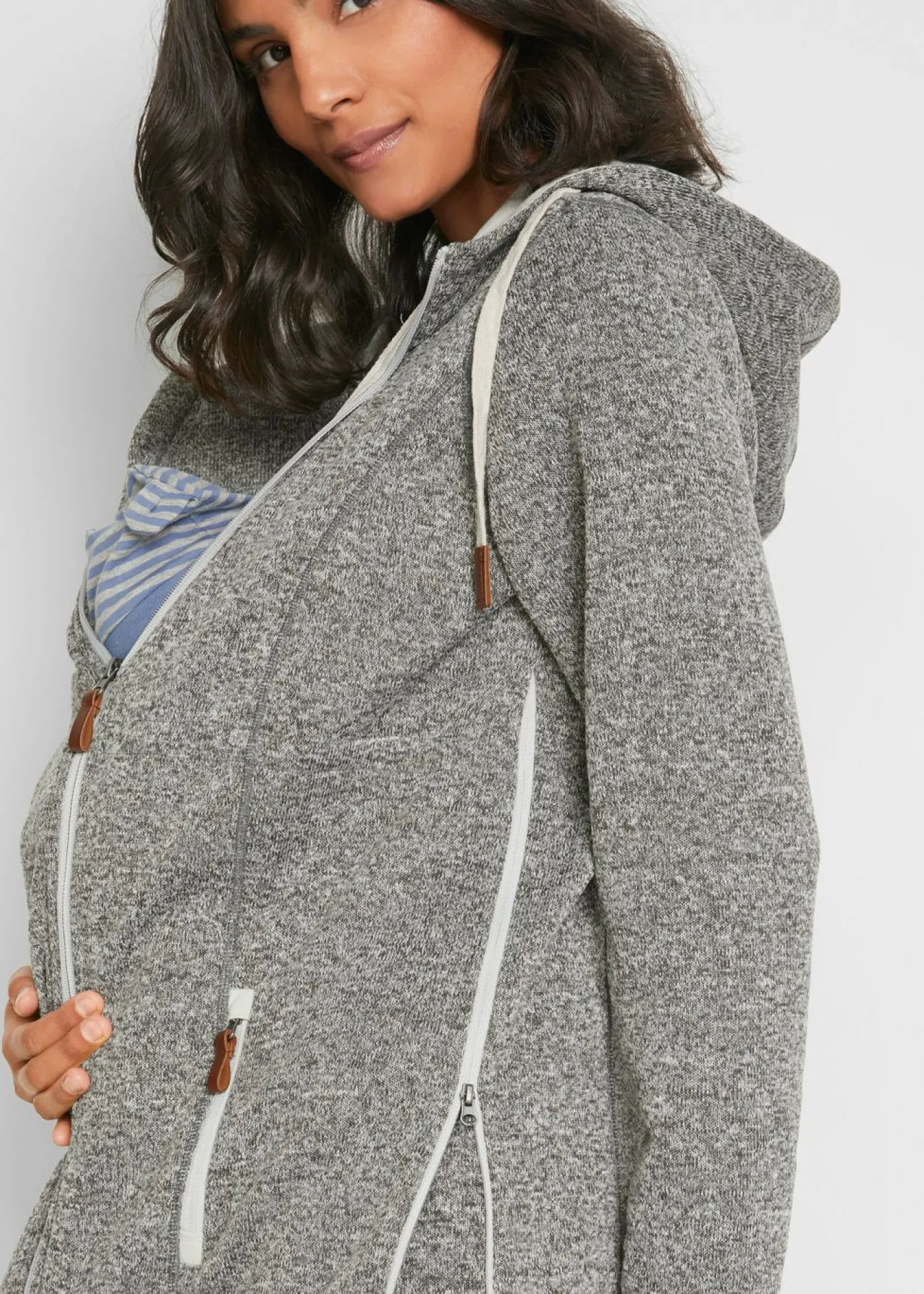 Sale Chaqueta premamá/de porteo de tejido polar Mujer Premamá
