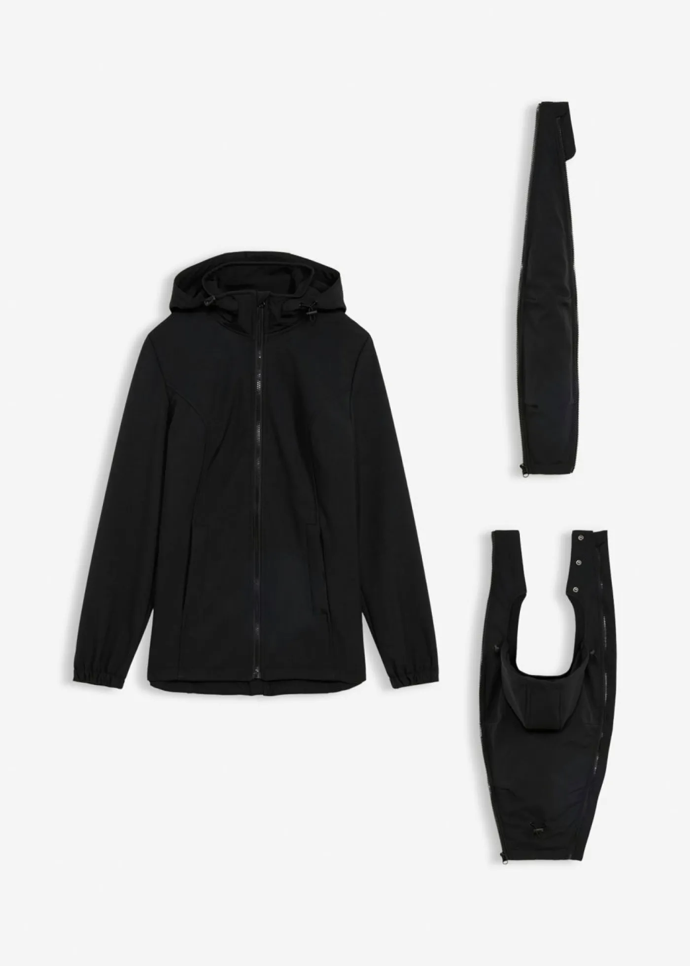 Clearance Chaqueta softshell 4 en 1 con inserto para bebé en la parte delantera y trasera Mujer Premamá