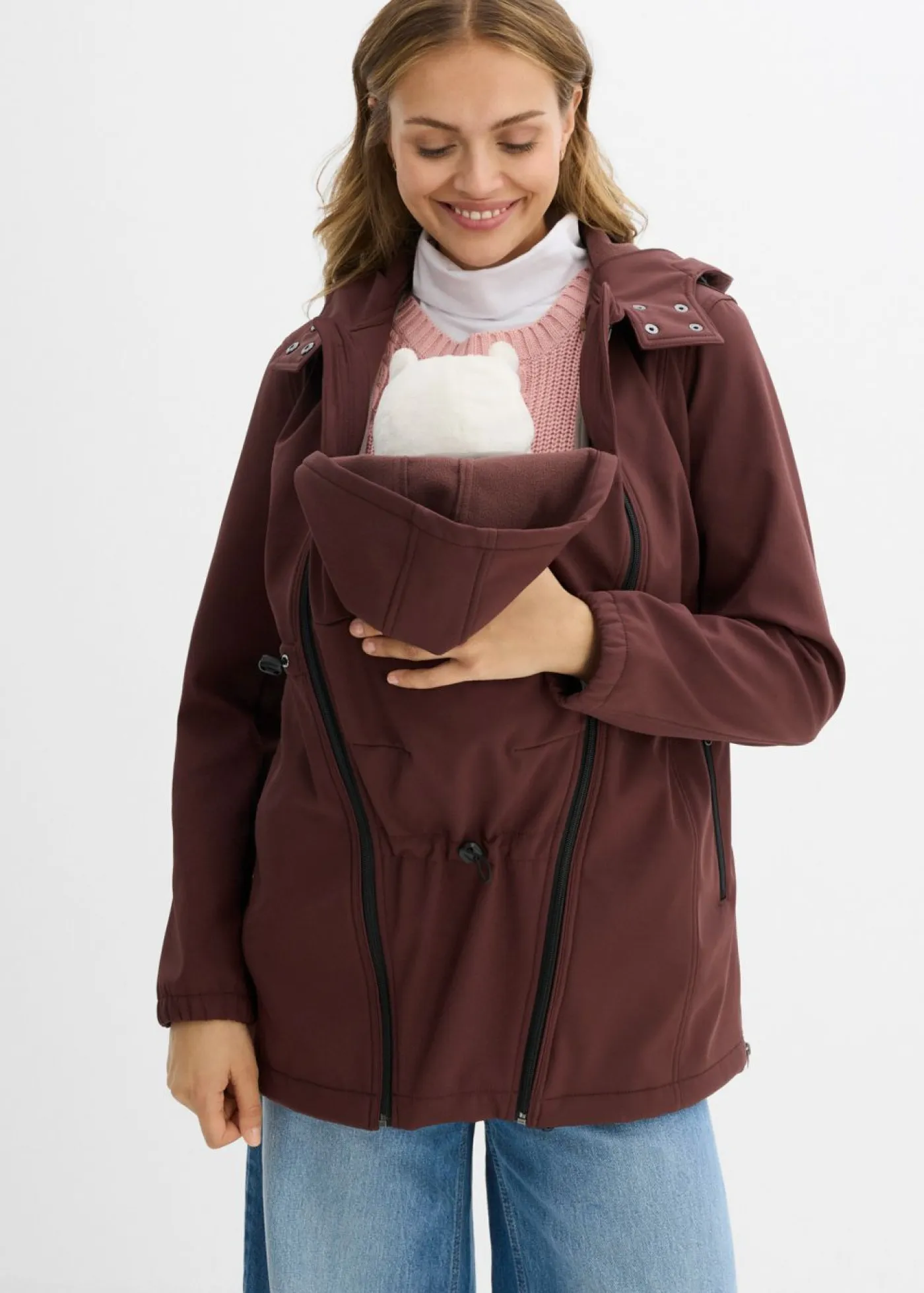 Sale Chaqueta softshell de porteo/premamá con ancho regulable Mujer Premamá