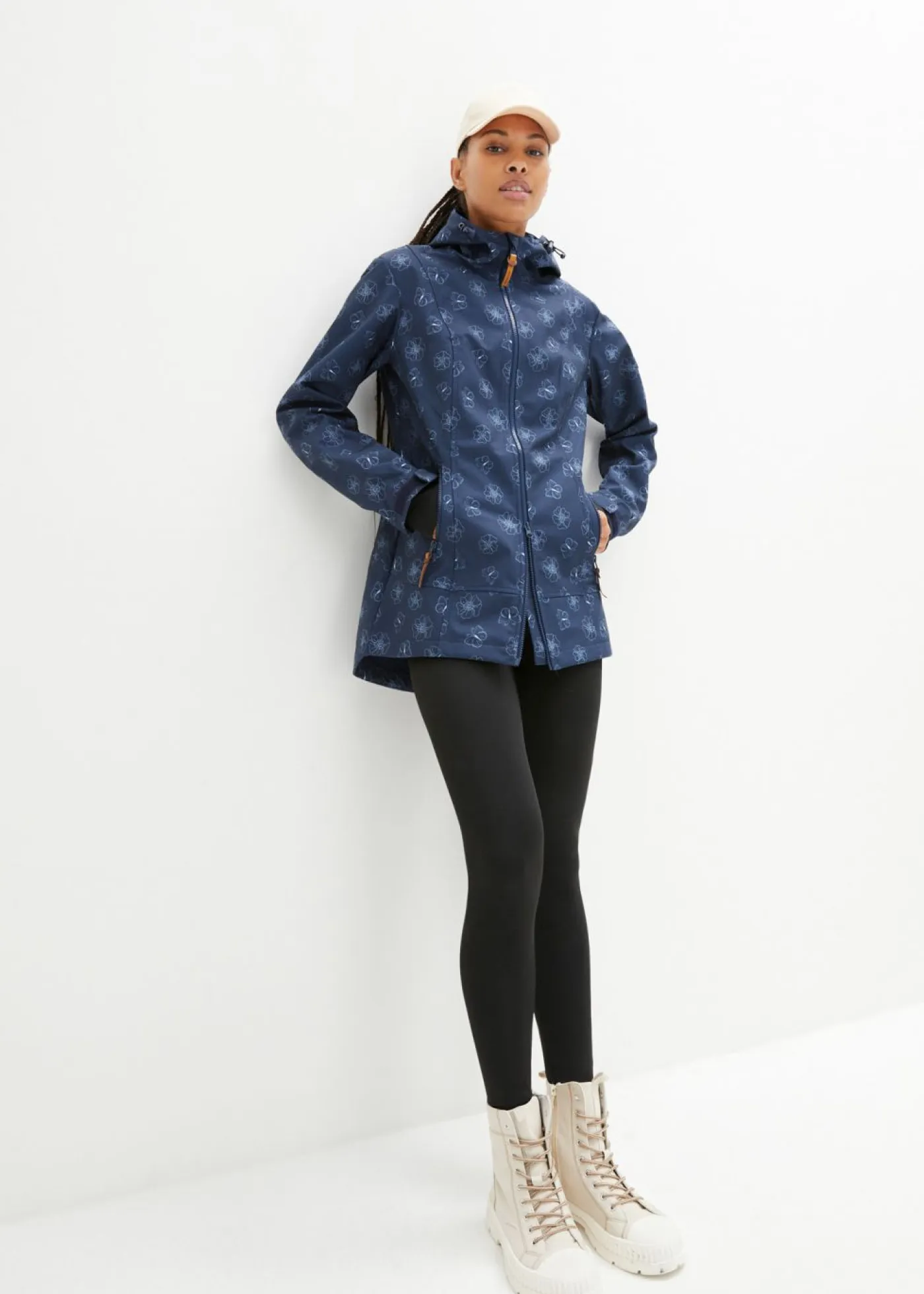 Outlet Chaqueta softshell repelente al agua con patrón de flores Mujer Chaquetas Y Abrigos