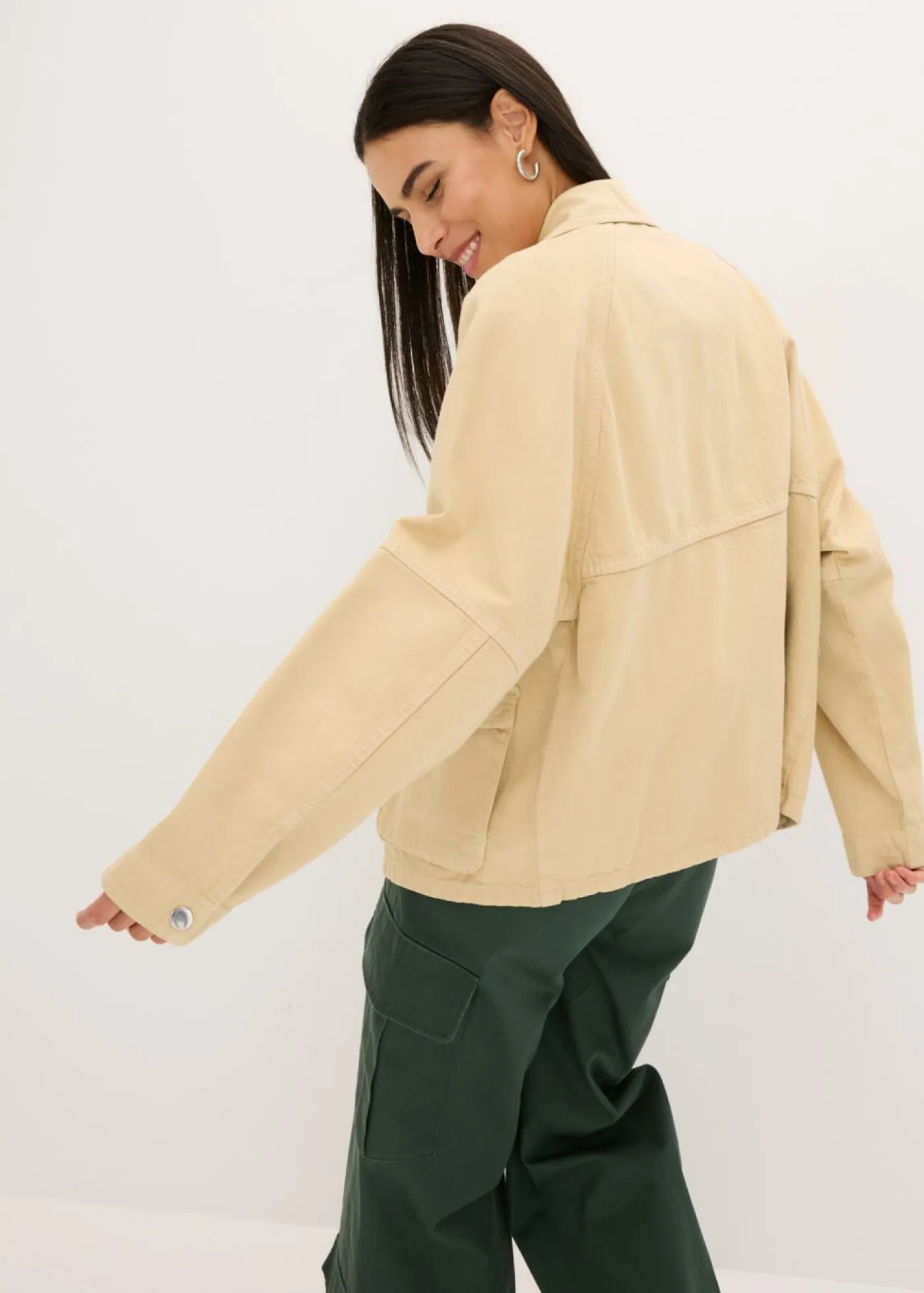 Sale Chaqueta tipo militar de algodón puro Mujer Chaquetas Y Abrigos