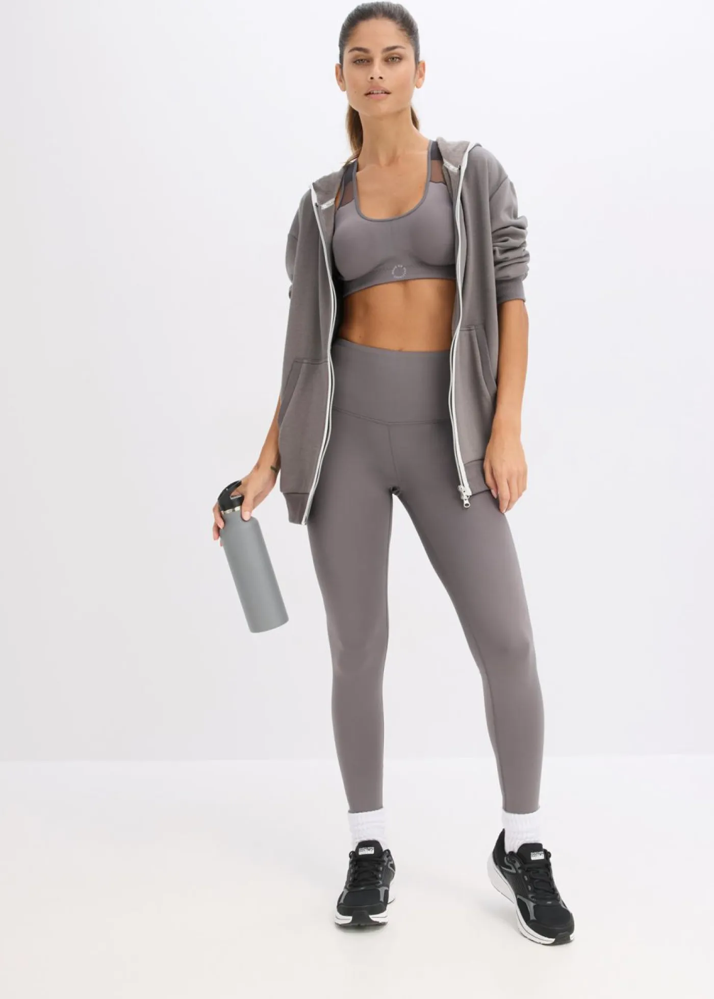 Best Chaqueta térmica de chándal de material de secado rápido con corte ancho Mujer Ropa Térmica|Ropa Deportiva