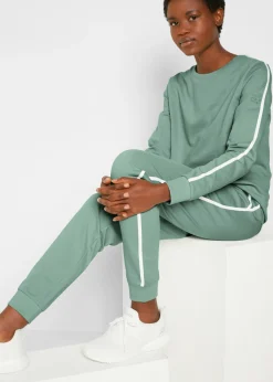 Outlet Chándal de algodón puro (conjunto de 2 piezas) Mujer Pantalones