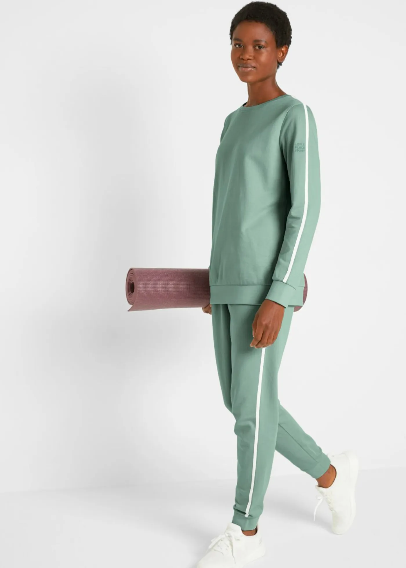 Outlet Chándal de algodón puro (conjunto de 2 piezas) Mujer Pantalones