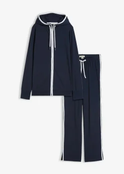 Clearance Chándal elástico de algodón (2 piezas) Mujer Ropa Cómoda|Pantalones