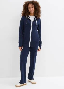 Clearance Chándal elástico de algodón (2 piezas) Mujer Ropa Cómoda|Pantalones