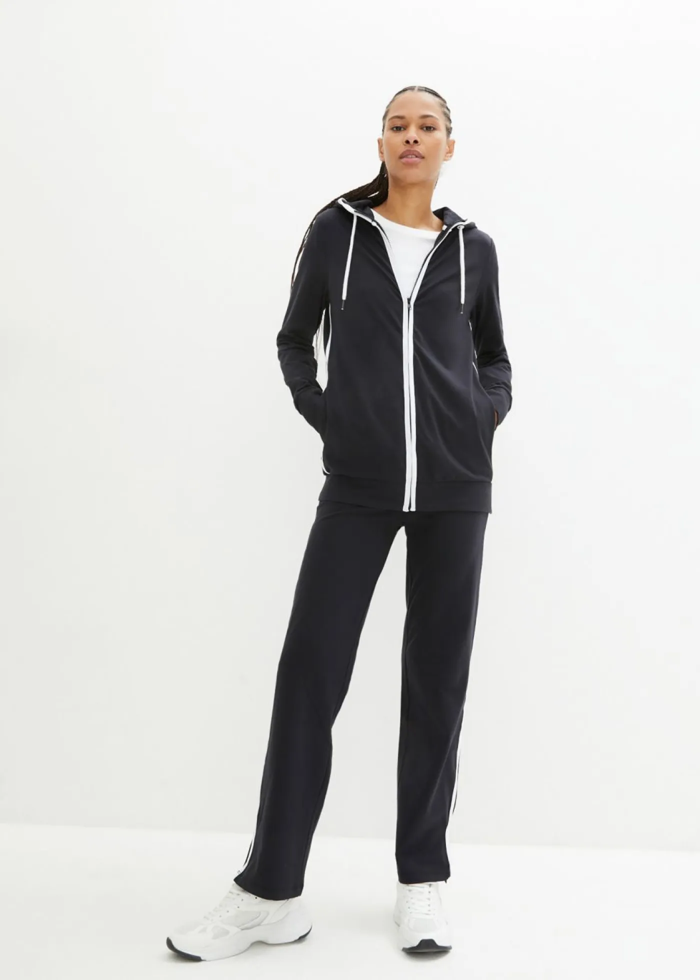 Sale Chándal elástico de algodón (2 piezas) Mujer Ropa Cómoda|Pantalones