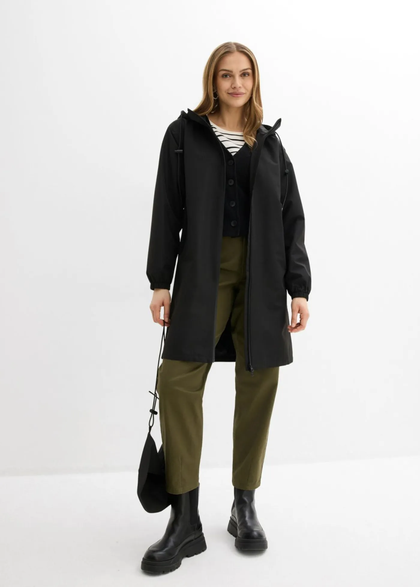 New Chubasquero ligero con bolso estilo bandolera Mujer Chaquetas Y Abrigos|Novedades