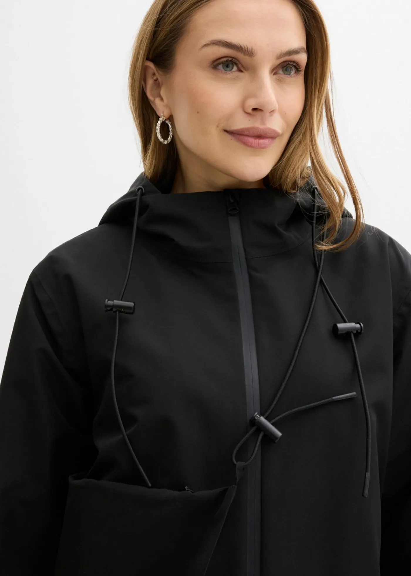 New Chubasquero ligero con bolso estilo bandolera Mujer Chaquetas Y Abrigos|Novedades