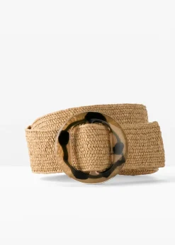 New Cinturón con aspecto de paja Mujer Cinturones