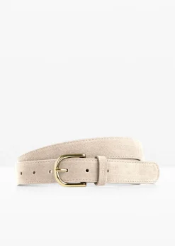 Online Cinturón de cuero con hebilla brillante Mujer Complementos Temáticos·Complementos De Piel|Cinturones
