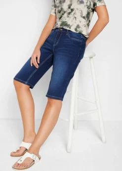 Clearance Cómoda bermuda vaquera elástica Mujer Vaqueros
