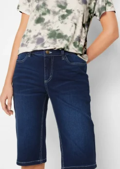 Clearance Cómoda bermuda vaquera elástica Mujer Vaqueros