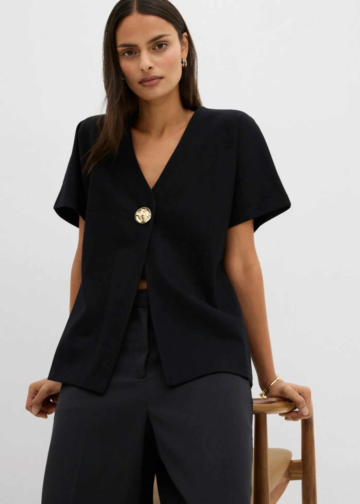 Clearance Cómodo chaleco de tejido Punto di Roma con botones decorativos Mujer Esenciales|Ropa Cómoda