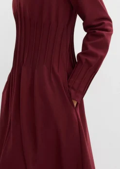 Clearance Cómodo vestido de mezcla de viscosa con pinzas decorativas Mujer Esenciales|Vestidos