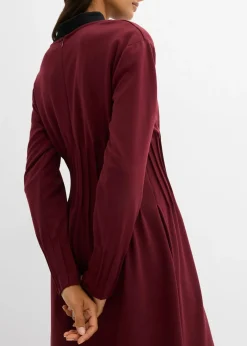 Clearance Cómodo vestido de mezcla de viscosa con pinzas decorativas Mujer Esenciales|Vestidos