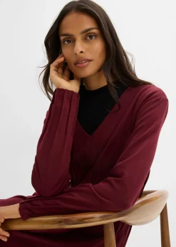 Clearance Cómodo vestido de mezcla de viscosa con pinzas decorativas Mujer Esenciales|Vestidos