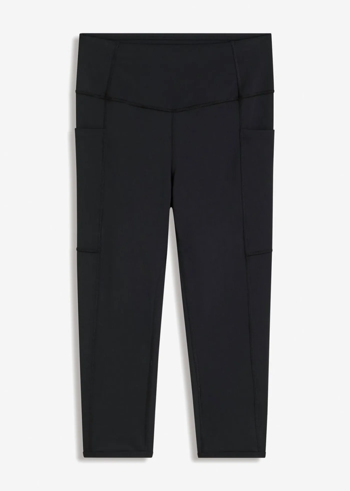 Cómodos leggings deportivos capri con bolsillo para móvil y material de secado rápido Mujer Ropa Deportiva|Pantalones