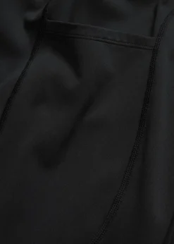 New Cómodos leggings deportivos con bolsillo para móvil, corte acampanado y material de secado rápido Mujer Ropa Deportiva|Pantalones