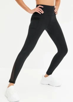 Best Cómodos leggings deportivos con malla y bolsillo para móvil Mujer Ropa Deportiva|Pantalones