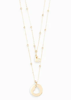 Outlet Collares (2 piezas) con colgantes en forma de corazón Mujer Complementos Temáticos·Accesorios Elegantes|Joyería