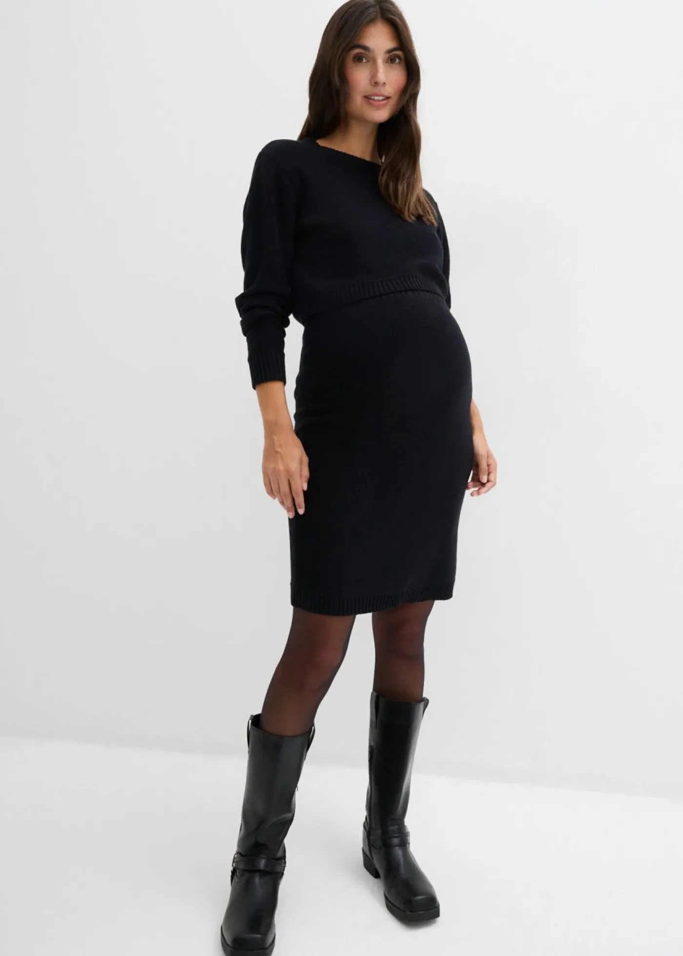 Discount Conjunto de jersey y falda de algodón orgánico para durante y después del embarazo (2 piezas) Mujer Premamá