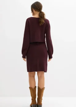 Best Conjunto de punto de jersey y falda para bebé Mujer Premamá