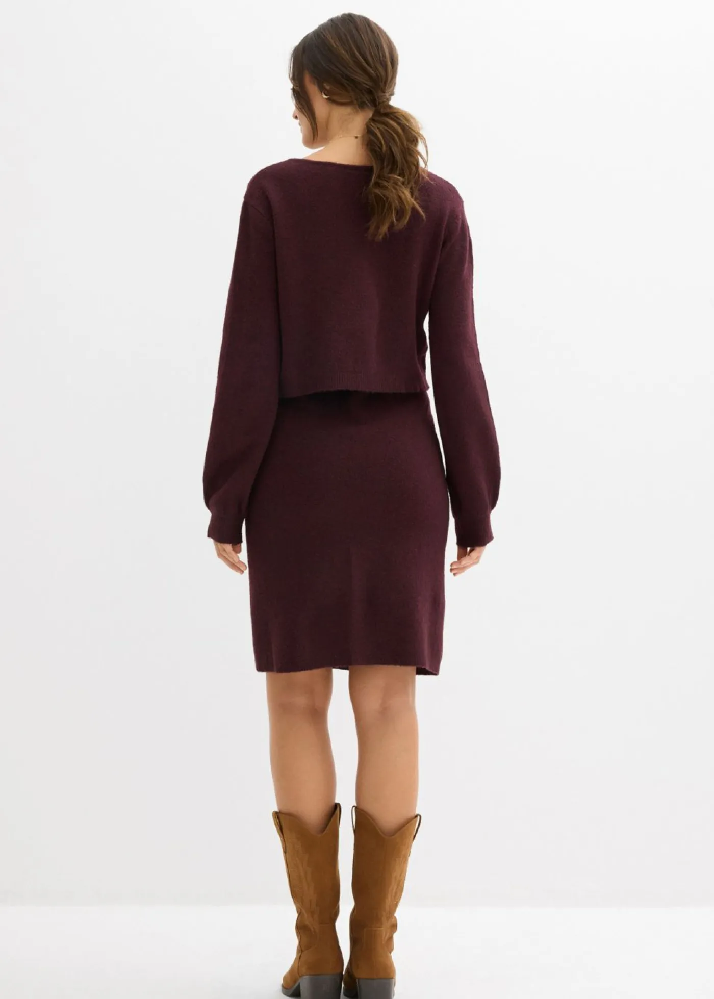 Best Conjunto de punto de jersey y falda para bebé Mujer Premamá