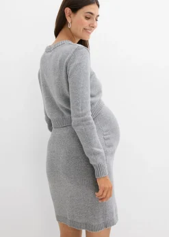 Sale Conjunto premamá de 2 piezas compuesto por jersey y falda de algodón con hilo brillante Mujer Premamá