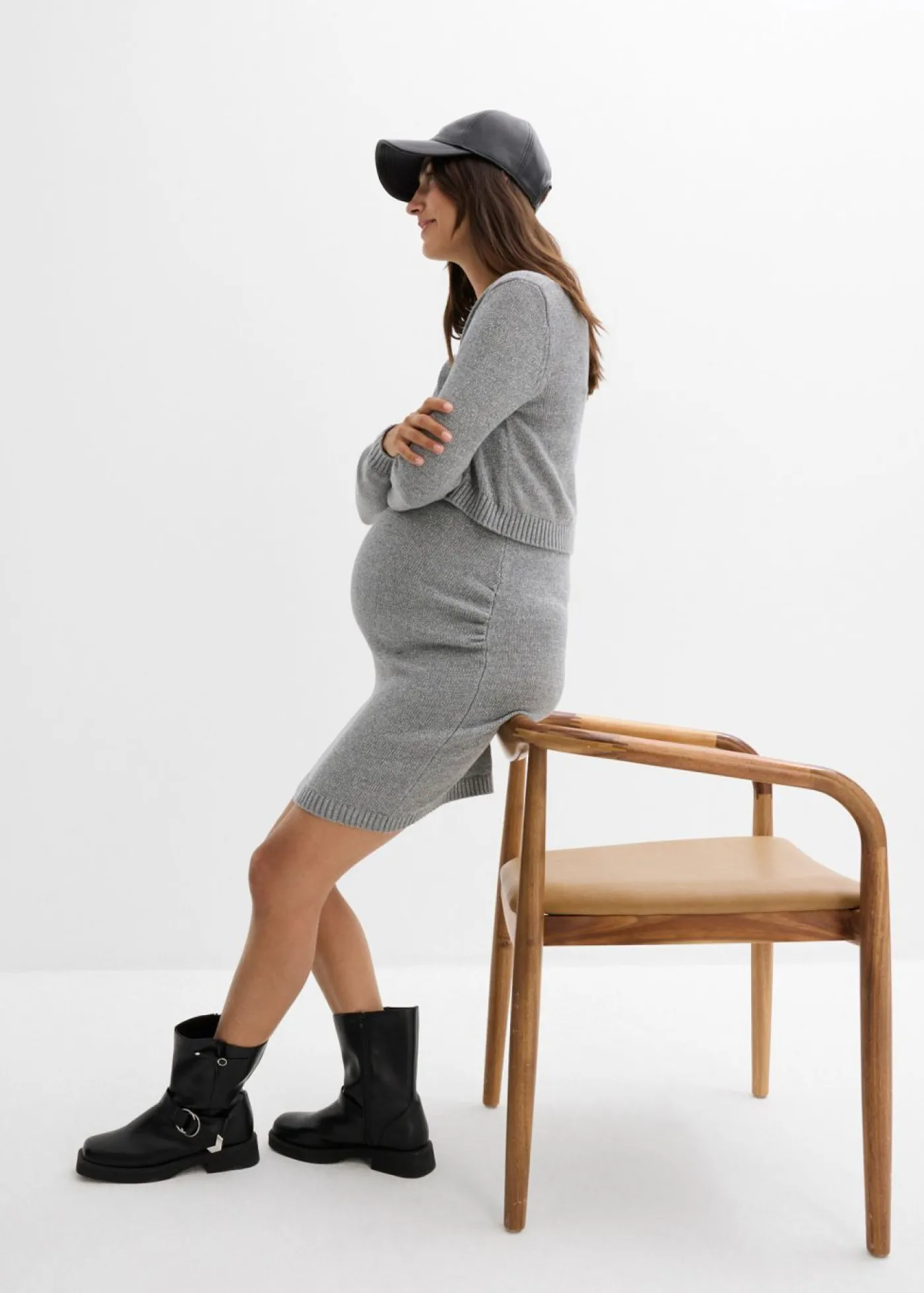 Sale Conjunto premamá de 2 piezas compuesto por jersey y falda de algodón con hilo brillante Mujer Premamá