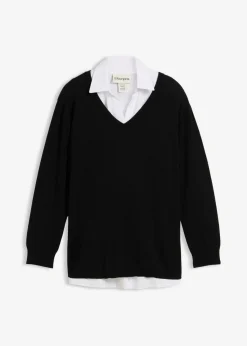 Outlet Conjunto premamá/de lactancia compuesto por jersey y blusa sin mangas de algodón orgánico Mujer Premamá