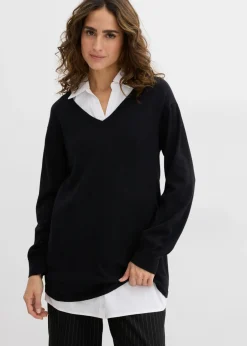 Outlet Conjunto premamá/de lactancia compuesto por jersey y blusa sin mangas de algodón orgánico Mujer Premamá
